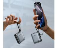 Vention Powerbank 10000mAh 35W PD z wbudowanym kablem USB-C szary - 1543386 - zdjęcie 3